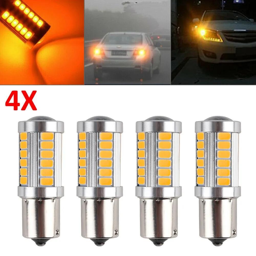 4PCS 33LED 581 BAU15S PY21W ڵ LED   ȣ 12V  극ũ    ǥñ Led